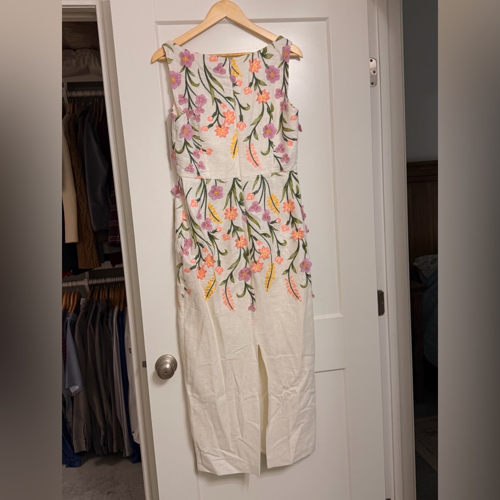 Antonio Melani Floral Linen Midi Dress - Picture 4 of 4